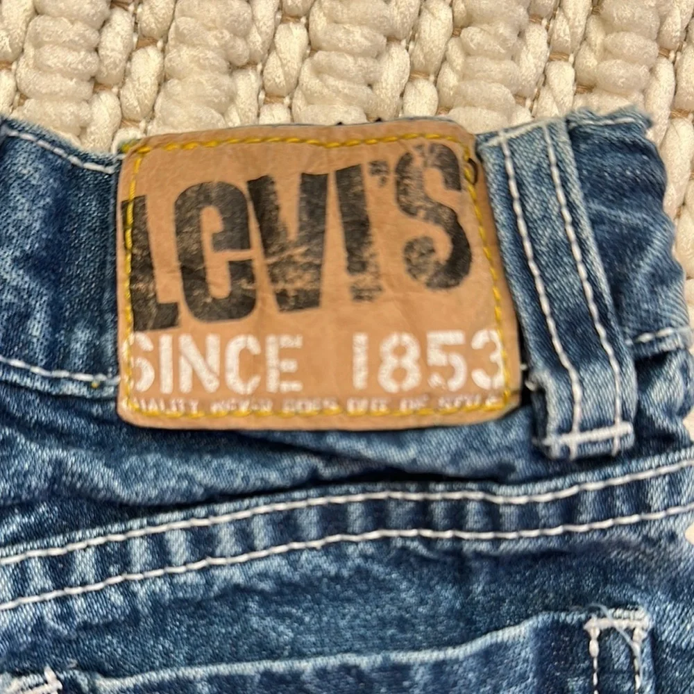 Levi's Blue Classic Straight Leg Jeans. Vintage